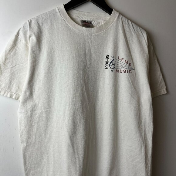 LFMS Music T Shirt Vintage 90s Adult White Medium M Graphic Tee - Picture 9 of 12